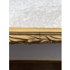 1970′ Paire De Bouts De Canapé Maison Charles , Jansen Ou Baguès Décor Palmier en Bronze Doré avec Plateaux Miroirs Vieillis