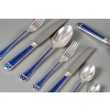 Ménagère « Talisman » métal argenté & laque de Chine bleue de CHRISTOFLE – 85 Pièces | Biron Ménagère "Talisman" métal argenté & laque de Chine bleue de CHRISTOFLE - 85 Pièces