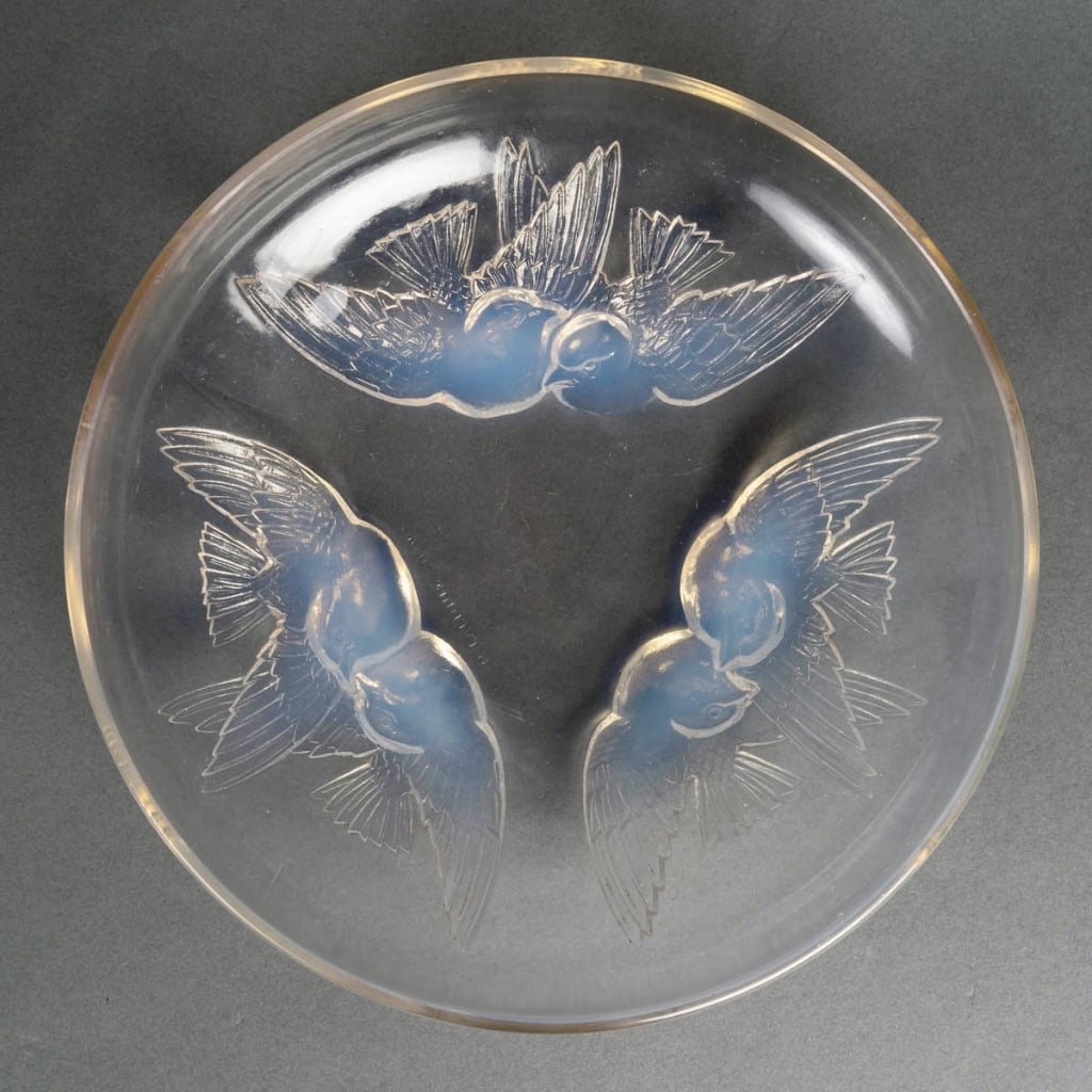 Coupe « Nonnettes » verre opalescent de René LALIQUE | Biron Coupe "Nonnettes" verre opalescent de René LALIQUE