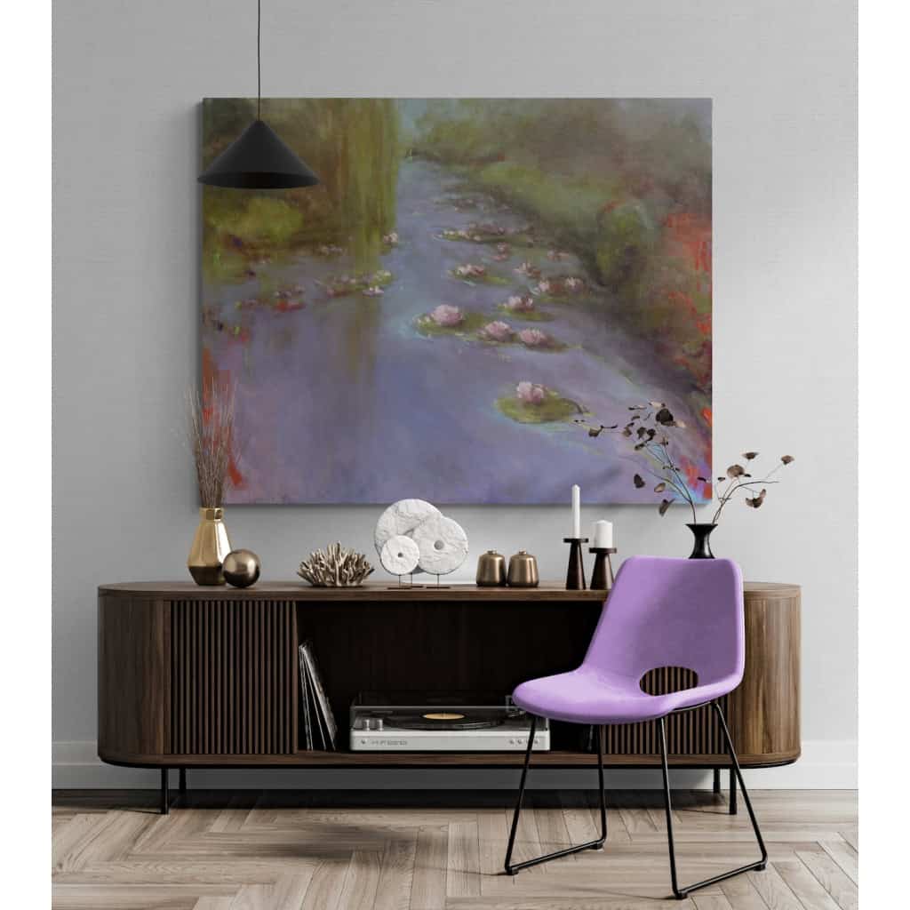 Tableau à l’huile intitulé « 50 nuances de Nymphéas n°7 » de l’artiste peintre Isabelle Delannoy | Biron Tableau à l'huile intitulé "50 nuances de Nymphéas n°7" de l'artiste peintre Isabelle Delannoy
