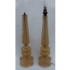 1950/70 Paire de Lampes Barovier & Toso Avec Paillons d’Or Fût Conique | Biron |||||