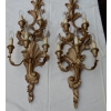 1950/70′ Paire d’Appliques Bois Argenté Style LXV | Biron 1950/70′ Paire d’Appliques Bois Argenté Style LXV