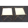1970′ Paire de Bouts de Canapé Rectangulaires Maison Baguès Bronze Dorés Plateaux Miroir doré | Biron |||||||||