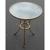 1970/80′ Guéridon Bronze Doré Plateau Verre Maison Charles | Biron |||||||||