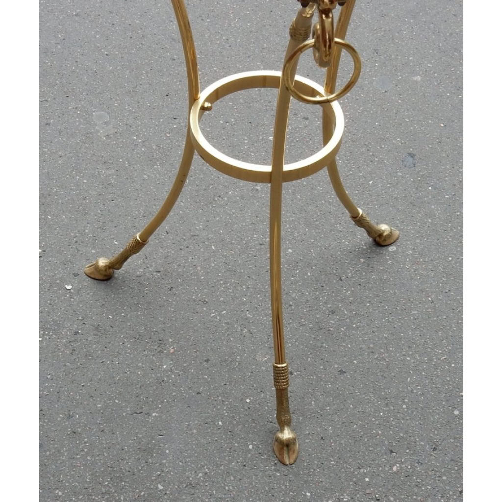 1970/80′ Guéridon Bronze Doré Plateau Verre Maison Charles | Biron 1970/80′ Guéridon Bronze Doré Plateau Verre Maison Charles