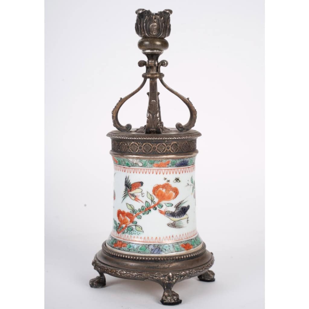 Pied de lampe en Porcelaine de Chine Boin-Taburet à Paris XIXème Siècle | Biron ||||||||
