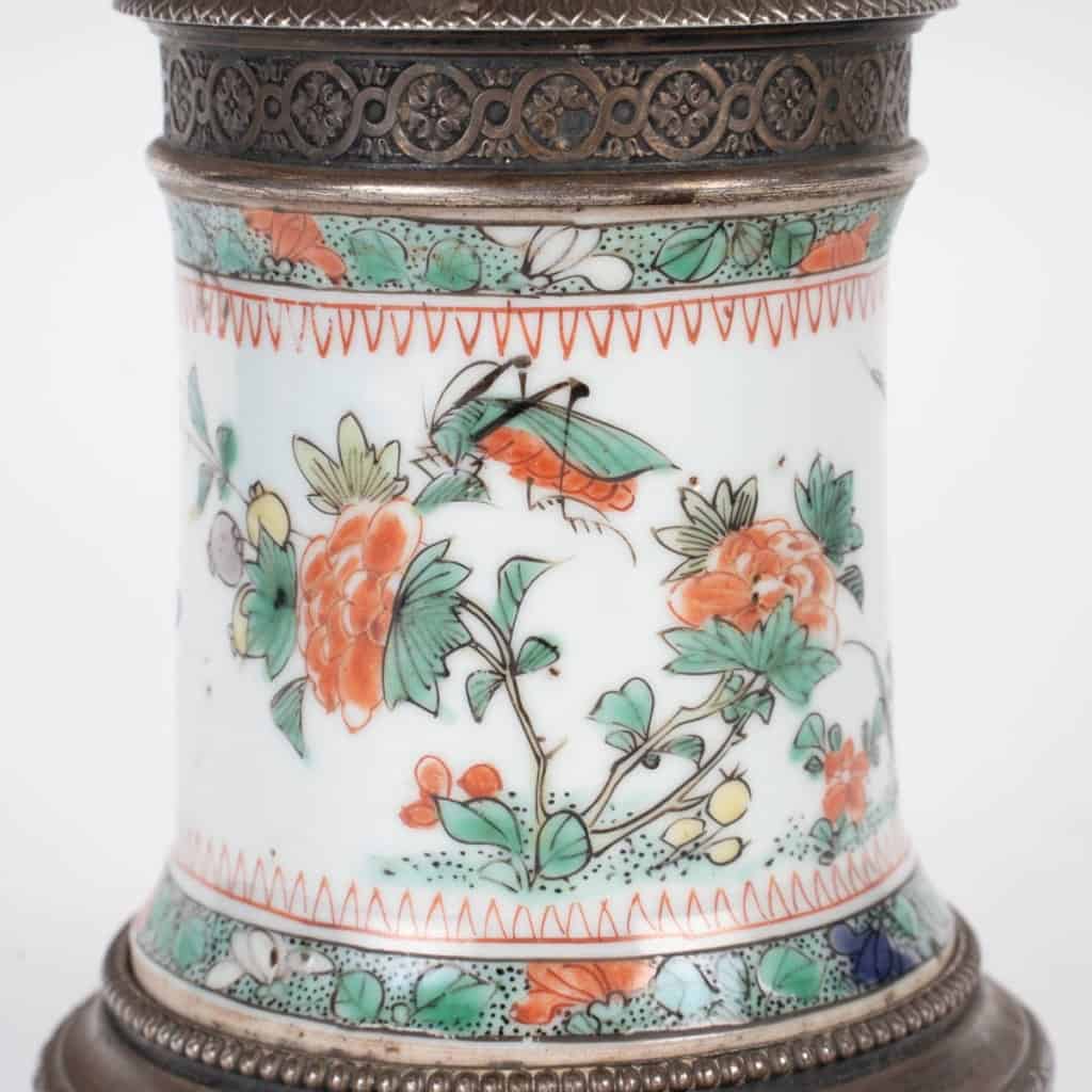 Pied de lampe en Porcelaine de Chine Boin-Taburet à Paris XIXème Siècle | Biron Pied de lampe en Porcelaine de Chine Boin-Taburet à Paris XIXème Siècle