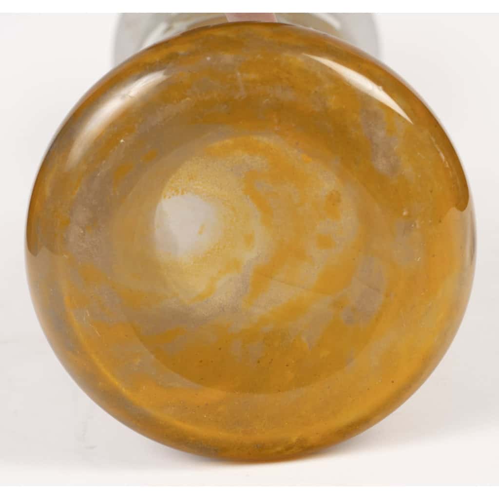Daum Nancy – Grand Vase Aux Pois De Senteur En Verre émaillé. Pâte De Verre Art Nouveau | Biron Daum Nancy - Grand Vase Aux Pois De Senteur En Verre émaillé. Pâte De Verre Art Nouveau