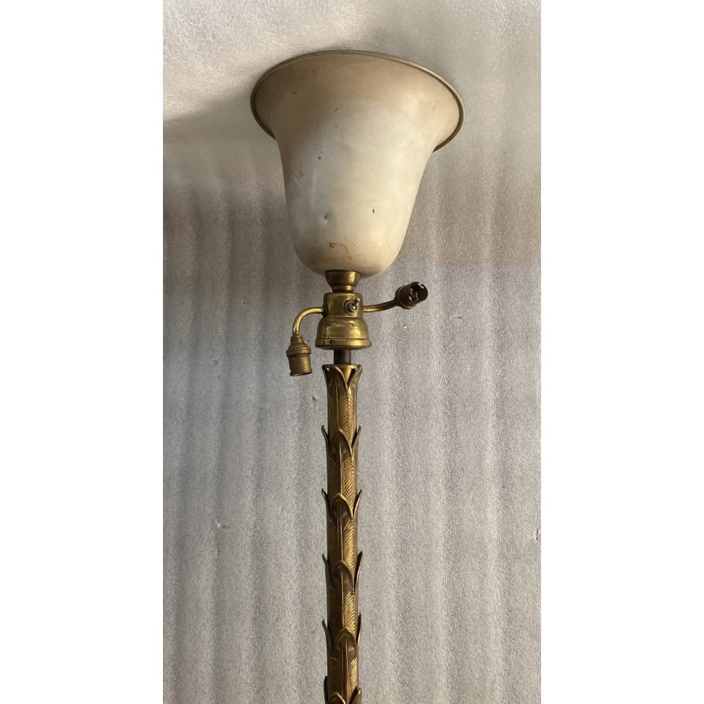 1970 Lampadaire en Bronze Doré Maison Baguès Modèle Palmier | Biron 1970 Lampadaire en Bronze Doré Maison Baguès Modèle Palmier