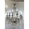 1880/1900′ Lustre Cage Maison Bagués Et Baccarat en Bronze Doré 12 Lumières | Biron ||||||||||||||
