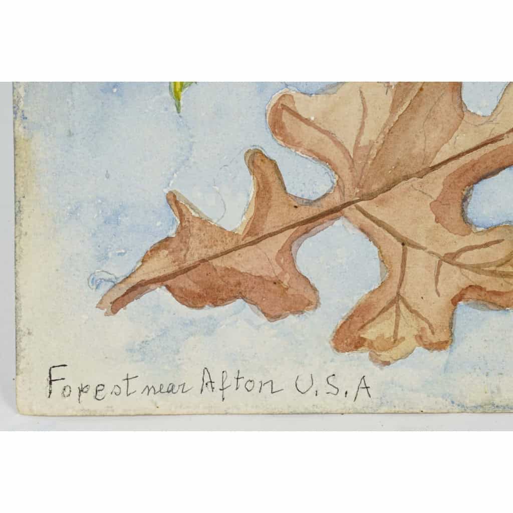 Aquarelle sur papier, dessin double face, 1962. | Biron Aquarelle sur papier, dessin double face, 1962.