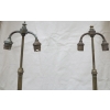 1890′ Paire de Lampes Bronze et Boules en Fer Peint en Faux Marbre Griotte | Biron 1890′ Paire de Lampes Bronze et Boules en Fer Peint en Faux Marbre Griotte
