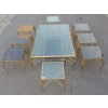 1950/70′ Table Basse en Bronze Aux Cygnes et Ses 6 Bouts de canapés | Biron |||||||