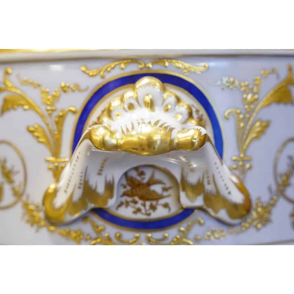 Le Tallec, Paire de grands Cache-pots « Baron Jourdan bleu » | Biron Le Tallec, Paire de grands Cache-pots "Baron Jourdan bleu"