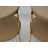1970/80′ Paire de Guéridons Tripodes Décor Bambou, Plateaux Laqués Style Maison Jansen | Biron 1970/80′ Paire de Guéridons Tripodes Décor Bambou, Plateaux Laqués Style Maison Jansen