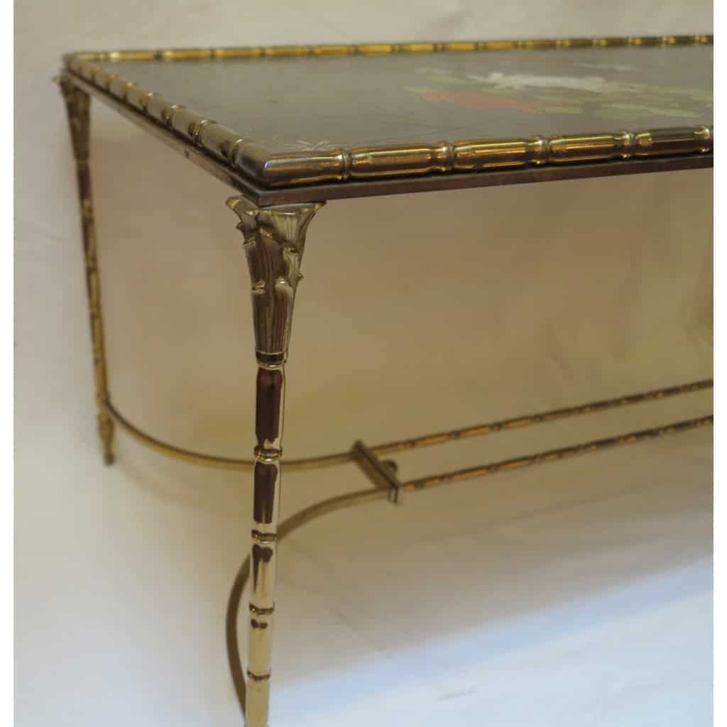 1970′ Table Basse Style Baguès Laque de Chine | Biron 1970′ Table Basse Style Baguès Laque de Chine