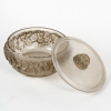 Boîte "Primevères" verre blanc patiné sépia de René LALIQUE