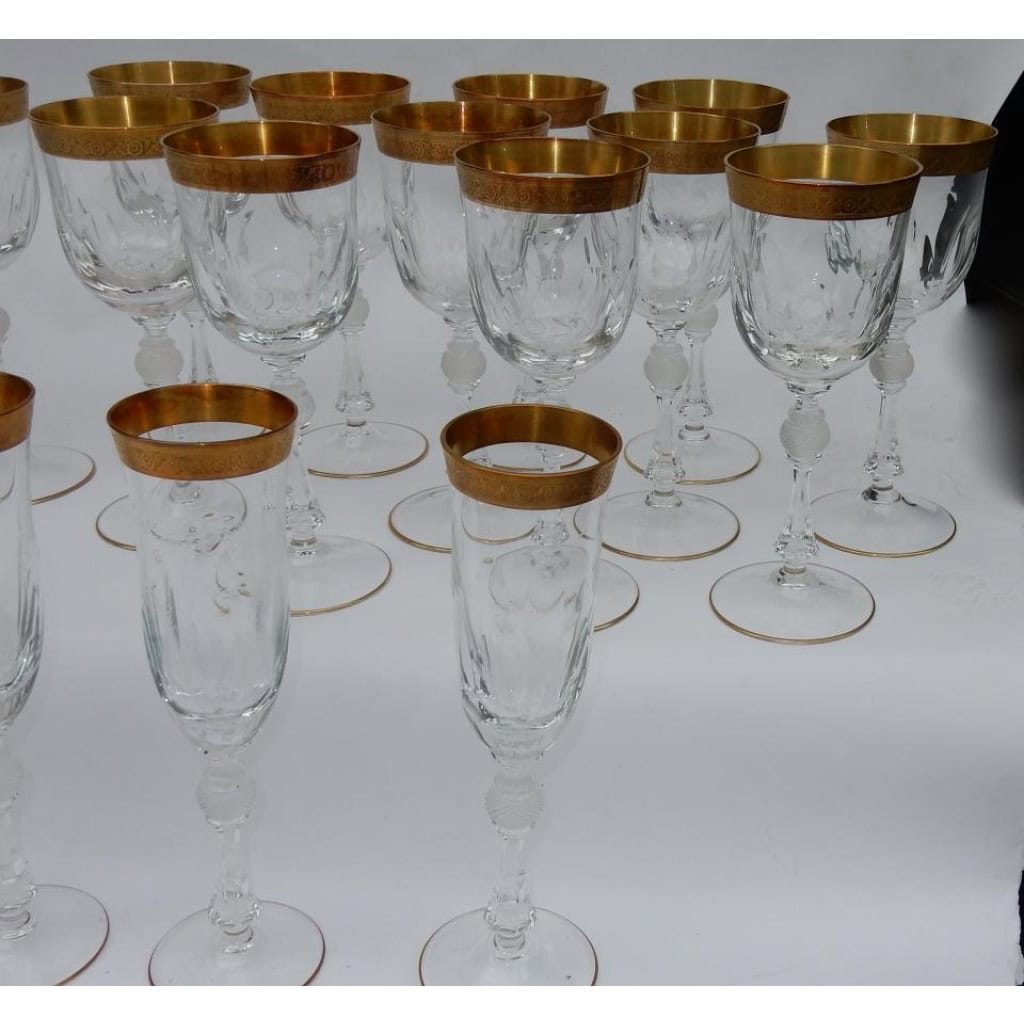 1950′ Service En Cristal De Moser 54 Pièces | Biron 1950′ Service En Cristal De Moser 54 Pièces