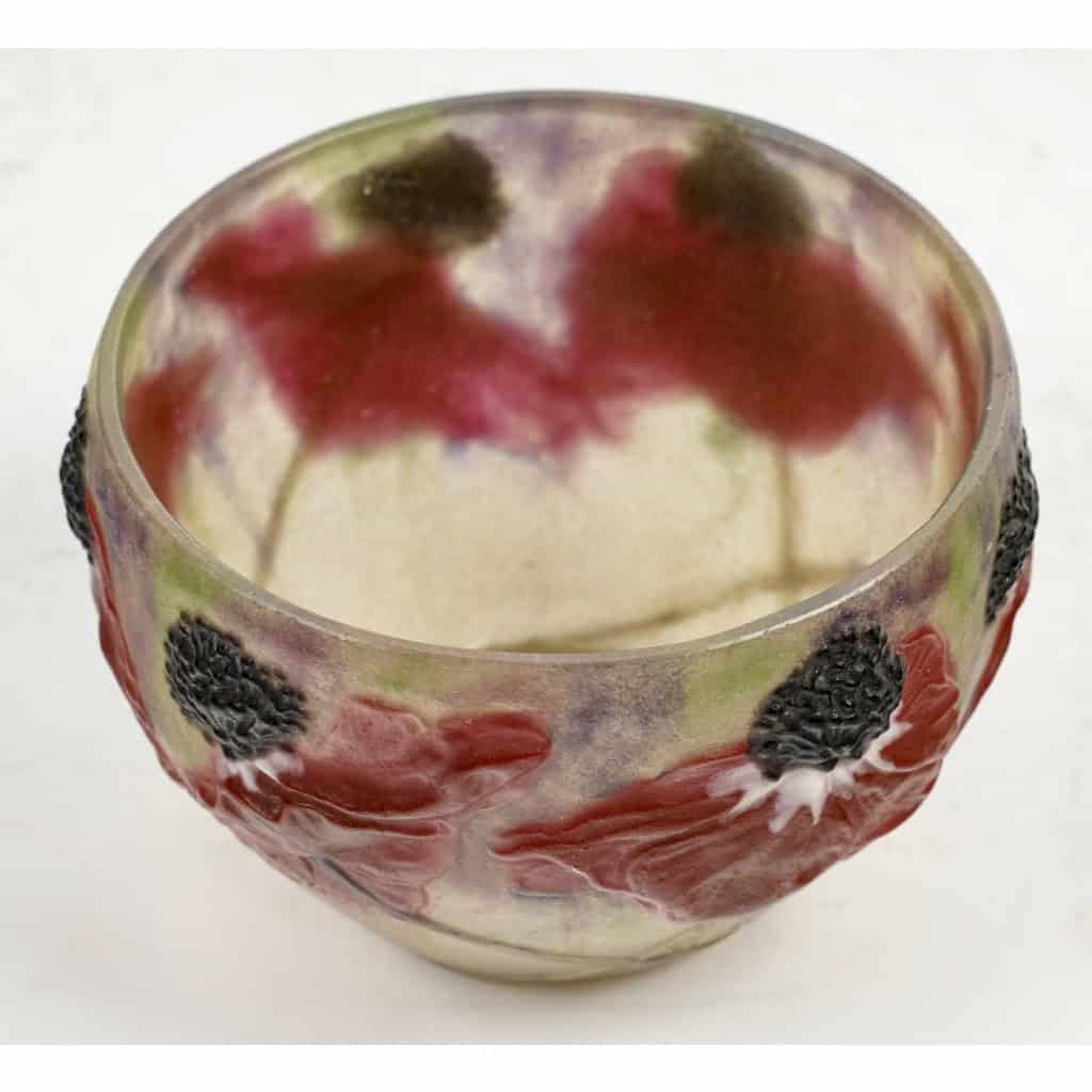 Coupe "Anémones" en pâte de verre de Gabriel ARGY-ROUSSEAU