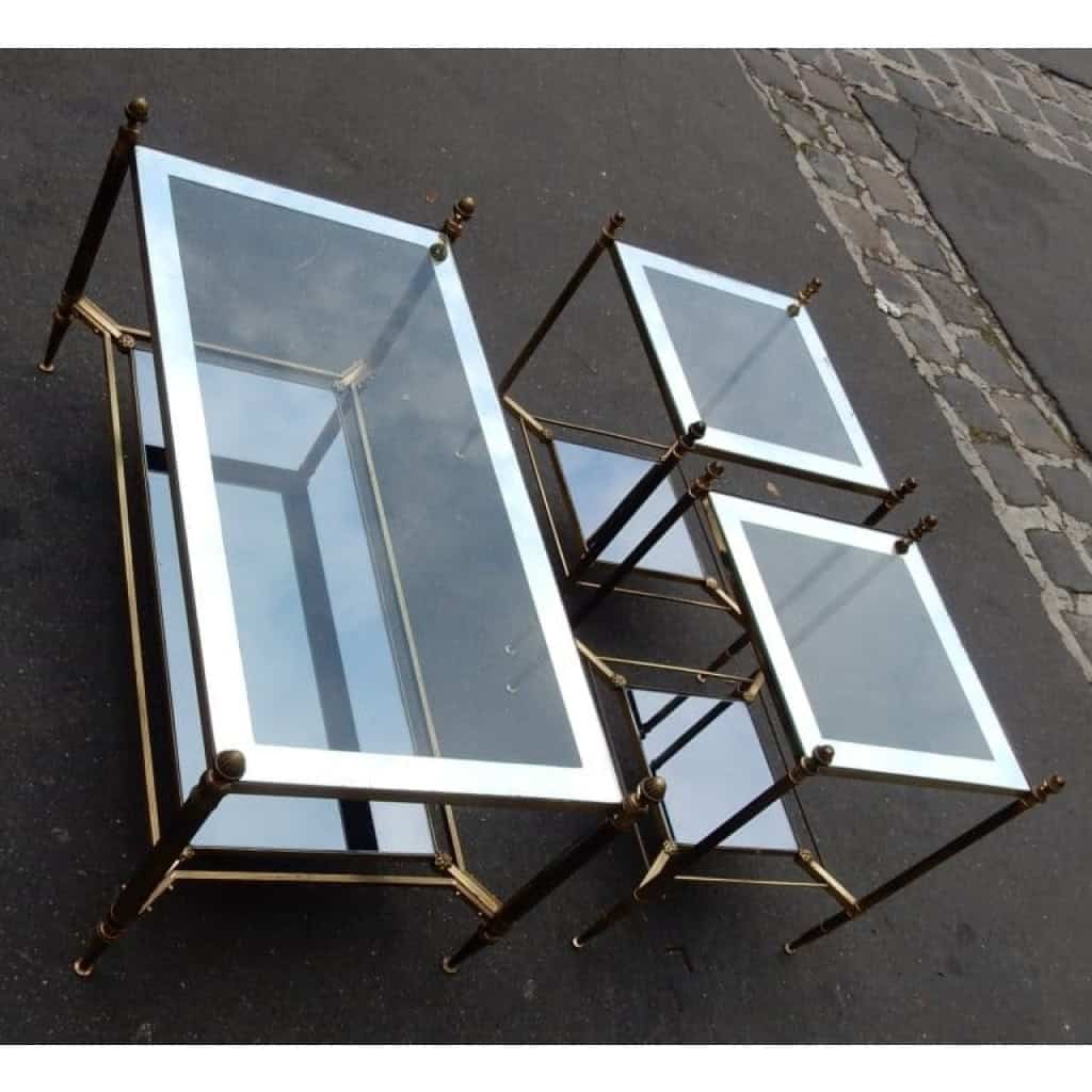 1950/70′ Table Basse de Style Maison Jansen en Laiton et Bronze Doré VENDU | Biron 1950/70′ Table Basse de Style Maison Jansen en Laiton et Bronze Doré