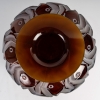 Vase « Penthièvre » verre ambre foncé patiné blanc de René LALIQUE | Biron Vase "Penthièvre" verre ambre foncé patiné blanc de René LALIQUE