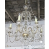 1950′ Lustre Style Bohême 6 Bras de Lumières Hauteur 90 Diamètre 68 cm | Biron 1950′ Lustre Style Bohême 6 Bras de Lumières Hauteur 90 Diamètre 68 cm