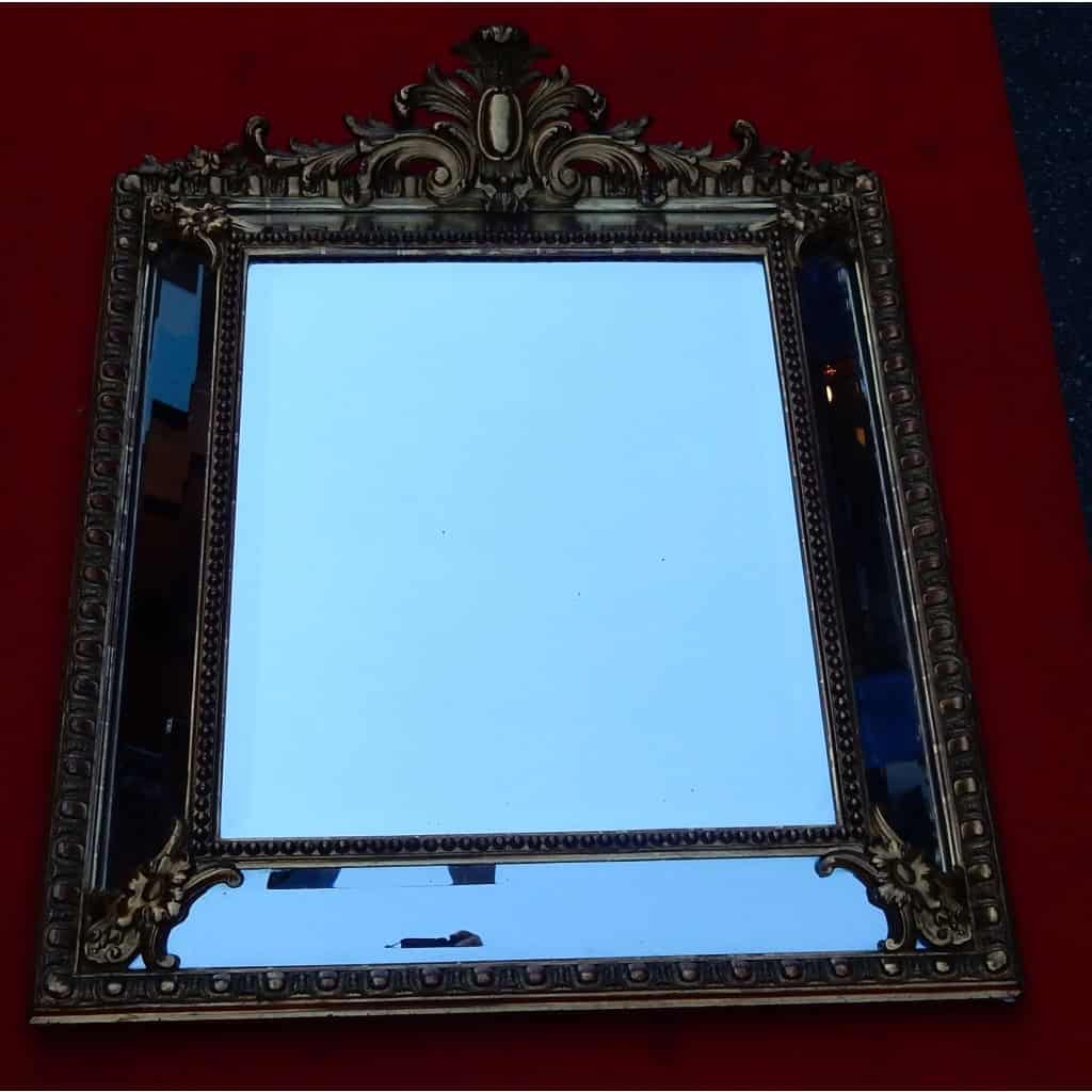 1880′ Miroir Style Régence à Coquille Parecloses Doré à l’Or |||||||||