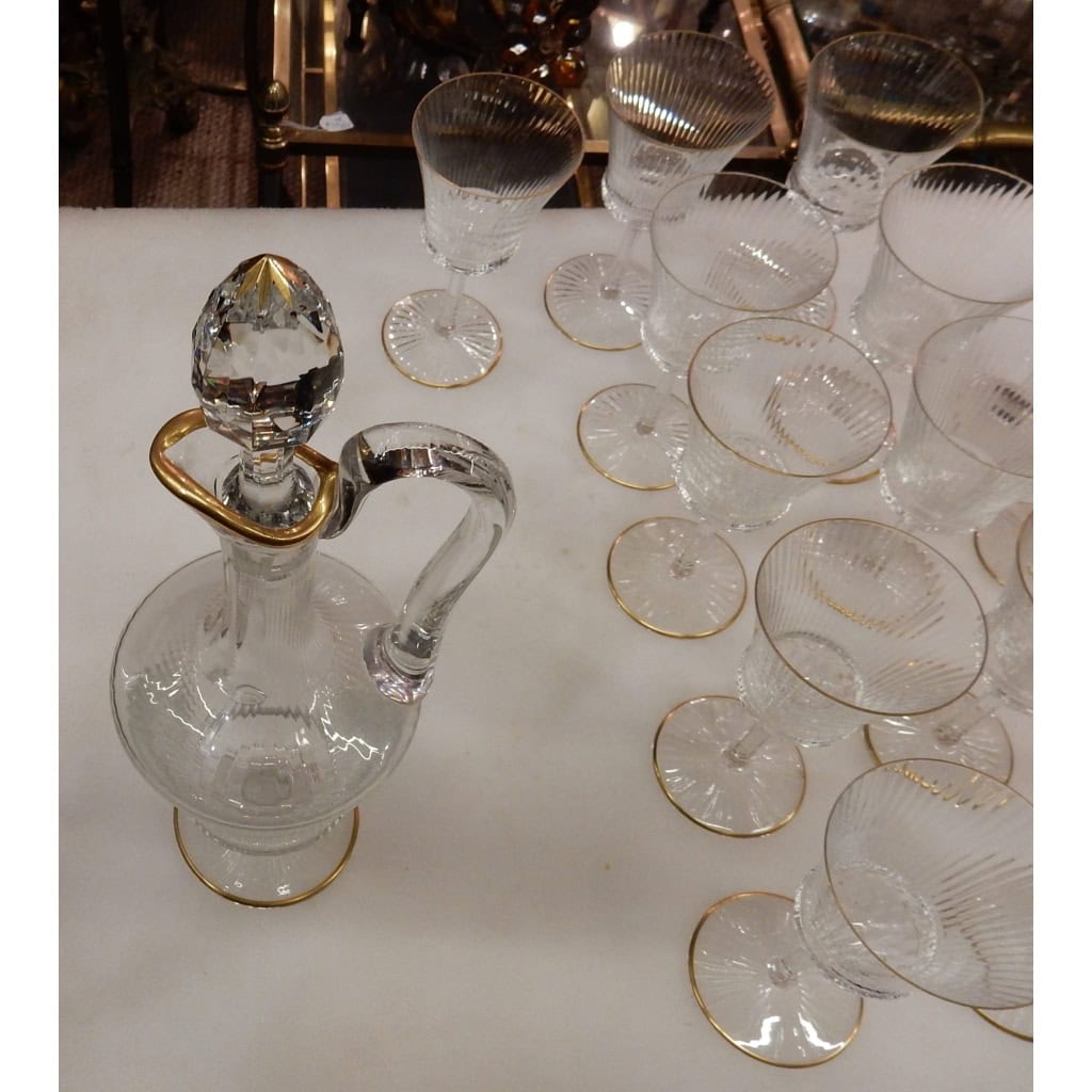 1950′ Service En Cristal De St Louis Apollo 36 Pièces | Biron |||||||||