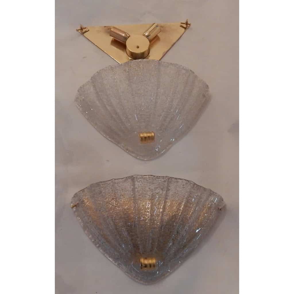 1970′ Paire d’Appliques Cristal Murano | Biron |||||||