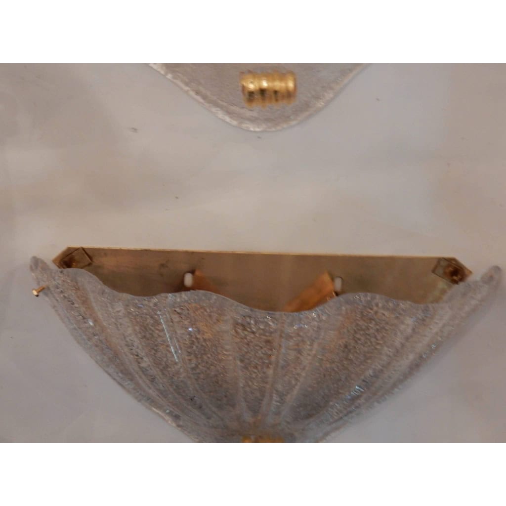 1970′ Paire d’Appliques Cristal Murano | Biron 1970′ Paire d’Appliques Cristal Murano