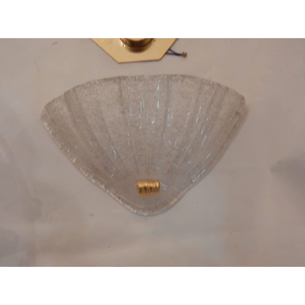 1970′ Paire d’Appliques Cristal Murano | Biron 1970′ Paire d’Appliques Cristal Murano