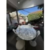 Eero Saarinen & Knoll : Table "Tulip" plateau ovale Calacatta