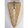 Paire d’Appliques « Noisetier » verre blanc patiné sépia de René LALIQUE | Biron Paire d'Appliques "Noisetier" verre blanc patiné sépia de René LALIQUE