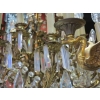 1880/1900′ Lustre Napoléon III 5 Bras 25 Lampes Bronze Doré et Cristal