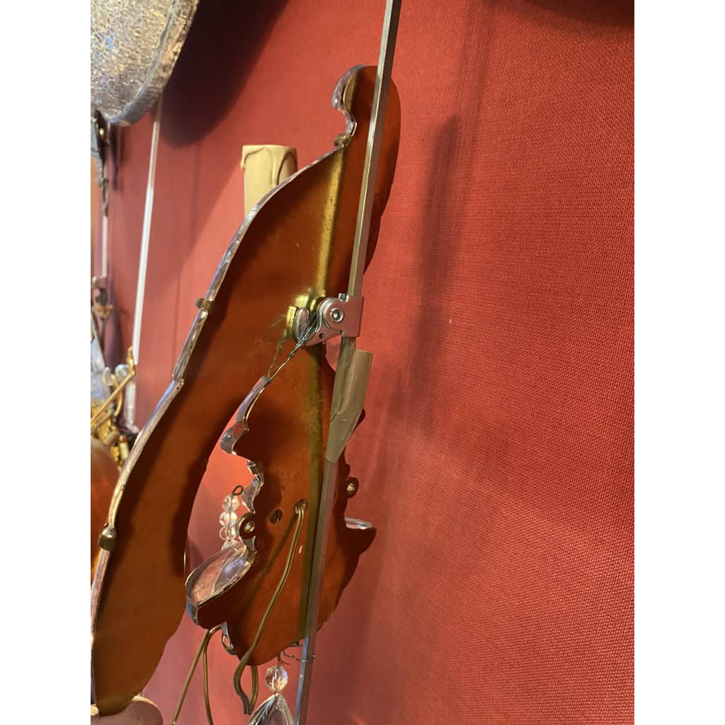 1970′ Paire D’Appliques Maison Baguès Au Perroquet A Un Bras, Binet Conique | Biron 1970′ Paire D’Appliques Maison Baguès Au Perroquet A Un Bras, Binet Conique