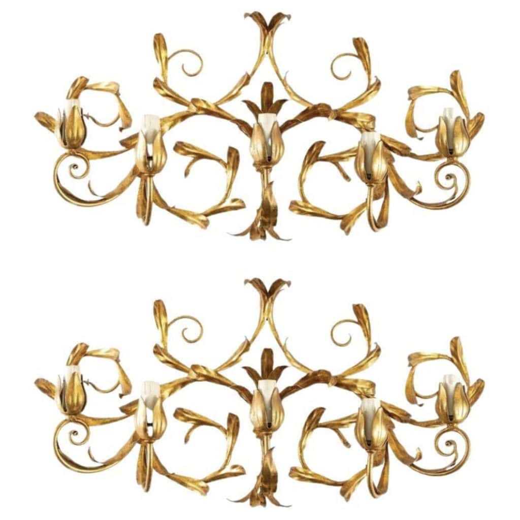 1960 Grande Paire d’Appliques Maison FloArt | Biron ||||||