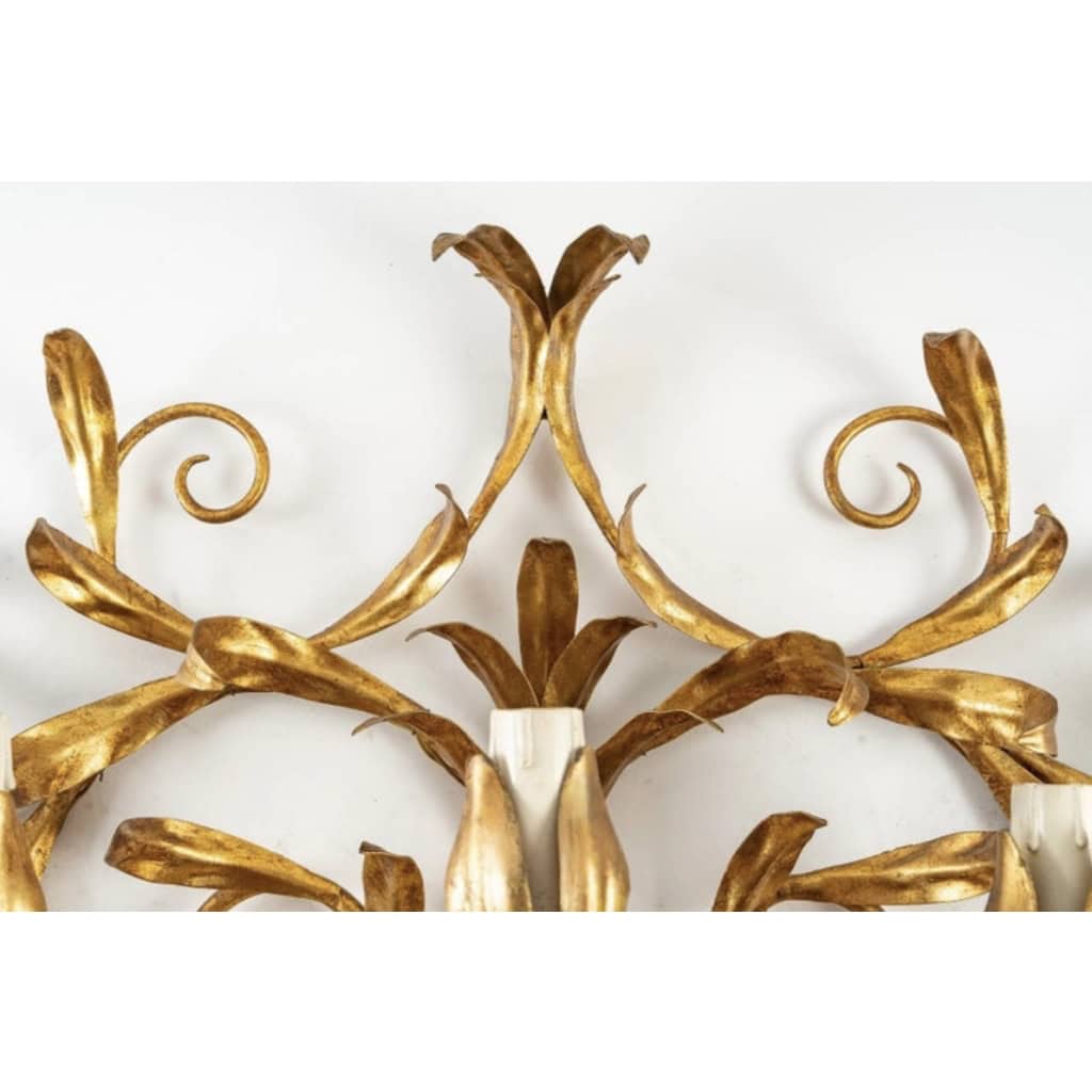 1960 Grande Paire d’Appliques Maison FloArt | Biron 1960 Grande Paire d'Appliques Maison FloArt