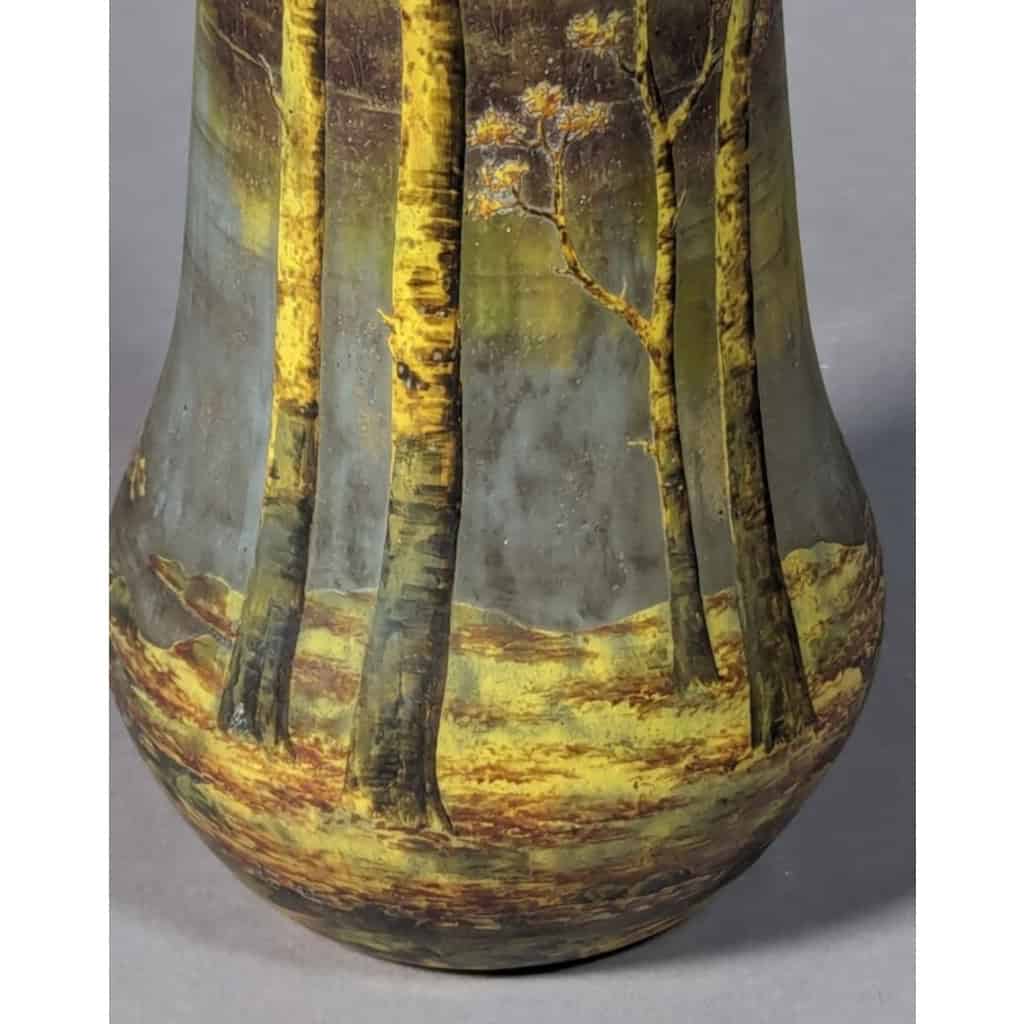 DAUM NANCY vase « paysage » | Biron 
