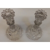 1950′ Paire de Bougeoirs Baccarat Bases Perlées | Biron 1950′ Paire de Bougeoirs Baccarat Bases Perlées