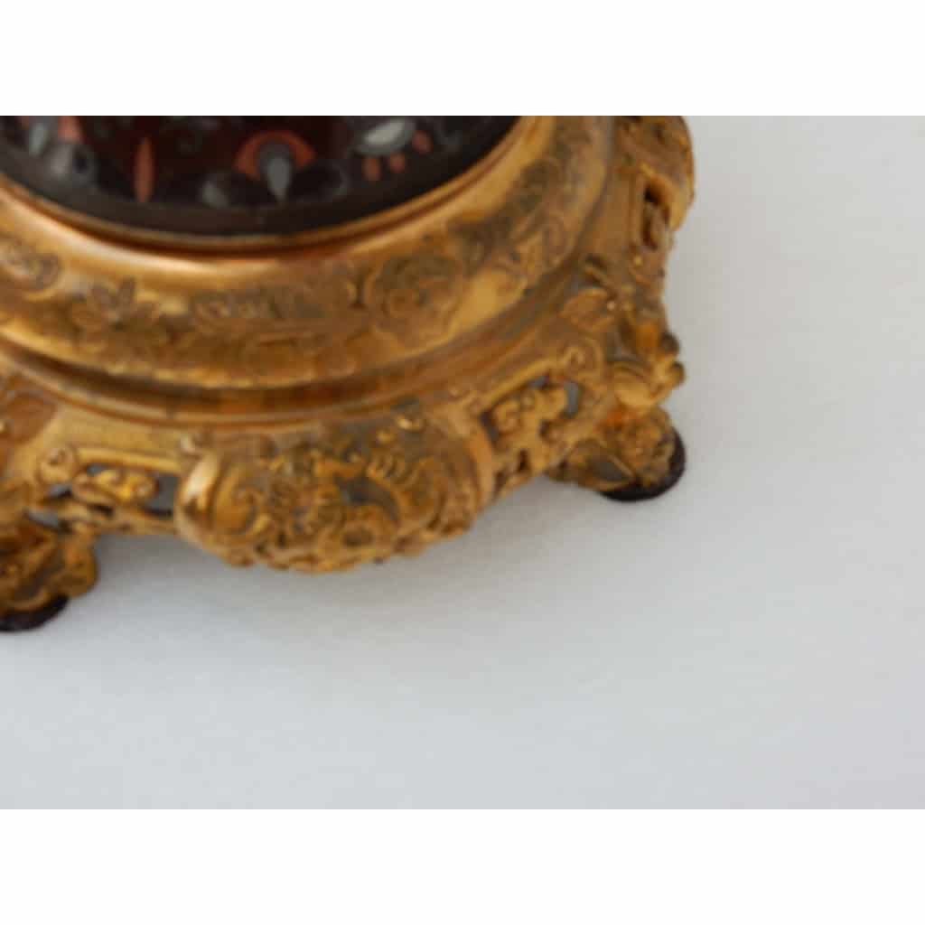 1890′ Paire de Lampes Cloisonnées Japon Aux Oiseaux et Dragons | Biron 1890′ Paire de Lampes Cloisonnées Japon Aux Oiseaux et Dragons