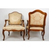 Paire de fauteuils Louis XV à la Reine. | Biron Paire de fauteuils Louis XV à la Reine.