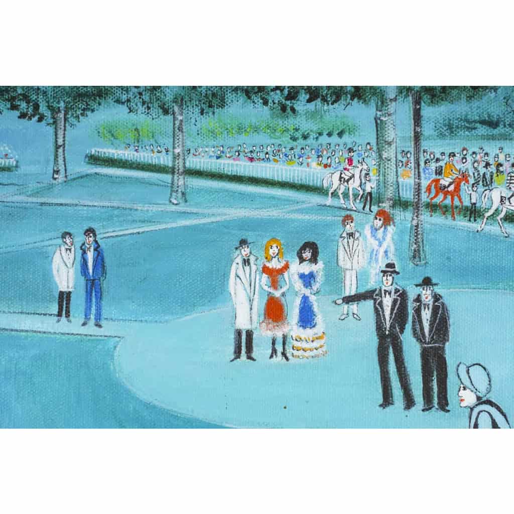 POUCETTE (1935-2006), Le Champ De Courses. | Biron POUCETTE (1935-2006), Le Champ De Courses.