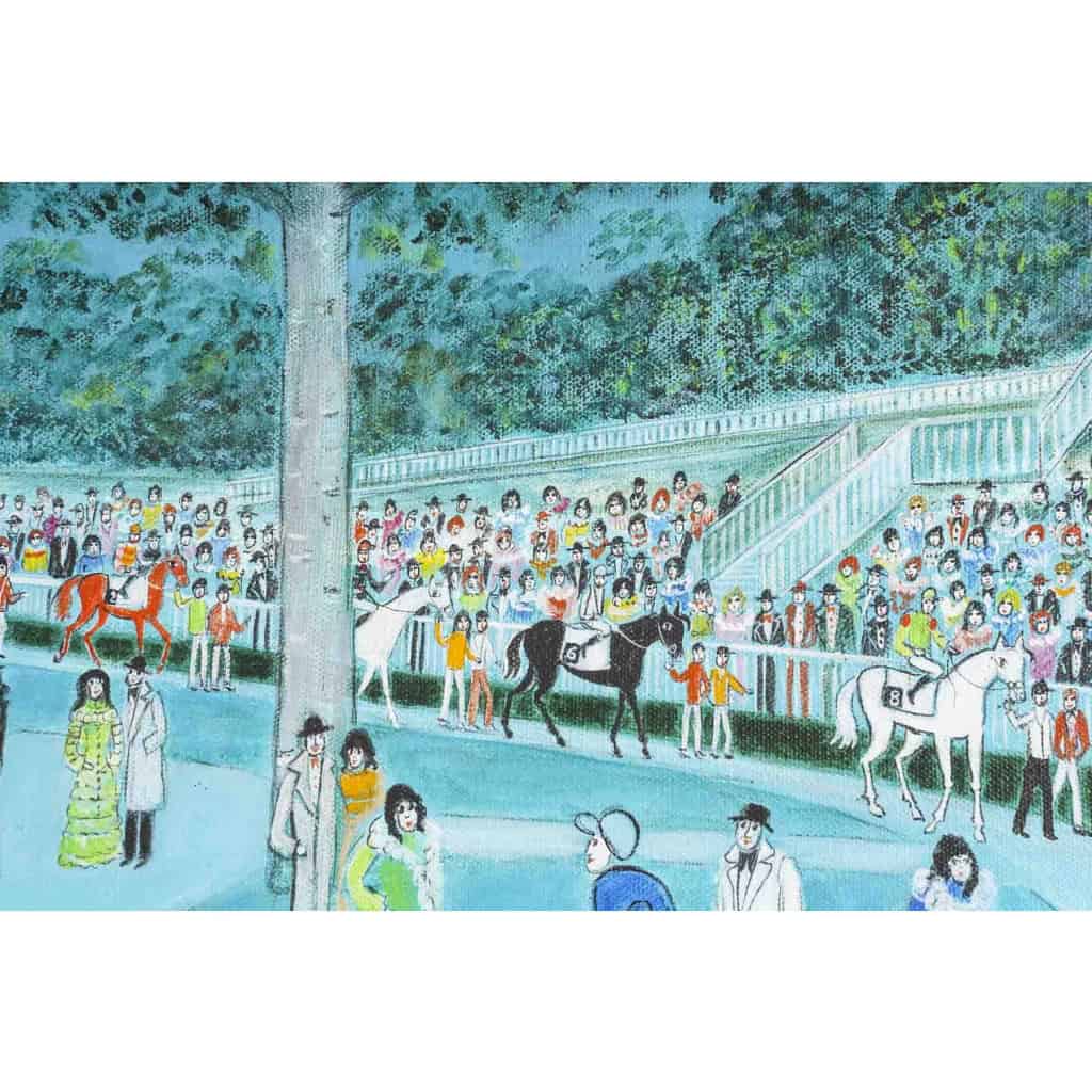 POUCETTE (1935-2006), Le Champ De Courses. | Biron POUCETTE (1935-2006), Le Champ De Courses.