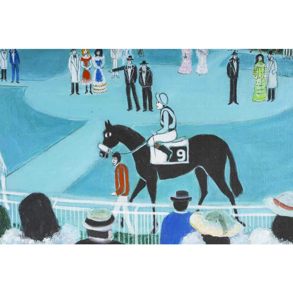 POUCETTE (1935-2006), Le Champ De Courses. | Biron POUCETTE (1935-2006), Le Champ De Courses.