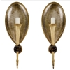 1960 Paire d'appliques torchères en bronze Maison Jansen |||||||