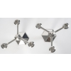 Paire de Candélabres Bougeoirs Art Déco Moderniste argent massif de Jean E. PUIFORCAT | Biron Paire de Candélabres Bougeoirs Art Déco Moderniste argent massif de Jean E. PUIFORCAT
