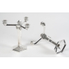 Paire de Candélabres Bougeoirs Art Déco Moderniste argent massif de Jean E. PUIFORCAT | Biron Paire de Candélabres Bougeoirs Art Déco Moderniste argent massif de Jean E. PUIFORCAT