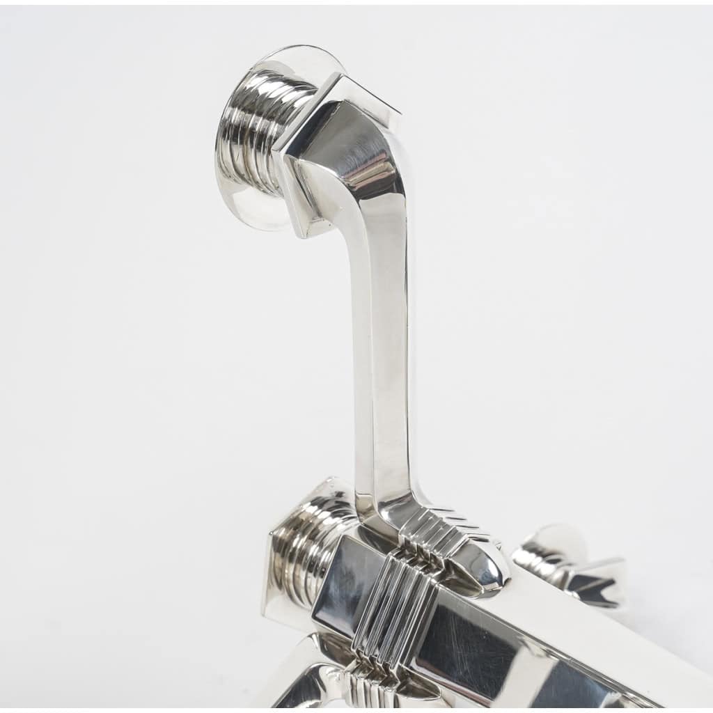 Paire de Candélabres Bougeoirs Art Déco Moderniste argent massif de Jean E. PUIFORCAT | Biron Paire de Candélabres Bougeoirs Art Déco Moderniste argent massif de Jean E. PUIFORCAT