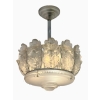 Lustre Suspension « Chêne » cristal blanc de Marc LALIQUE | Biron Lustre Suspension "Chêne" cristal blanc de Marc LALIQUE