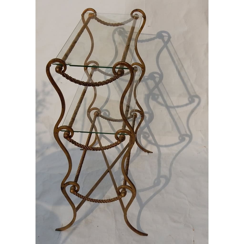 1950/70′ Bibus Étagère Laiton DLG Maison Jansen Provenance Palace Parisien 2